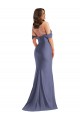 Comprare Blu francese Stile sirena Raso Setoso Lunga Formali Abiti da damigella donore / Abiti da sera / Abiti da ballo