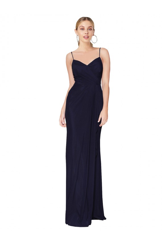 Comprare Blu marino scuro Stile sirena Sottili Chiffona Lunga Formali Abiti da damigella donore / Abiti da sera / Abiti da ballo