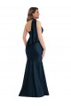 Comprare Blu marino scuro Stile sirena Una spalla Capestro Raso Setoso Lunga Formali Abiti da damigella donore / Abiti da sera / Abiti da ballo