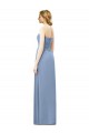 Comprare Blu polveroso Linea A Senza spalline Chiffona Lunga Abiti da damigella donore