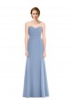 Comprare Blu polveroso Stile sirena Innamorato Chiffona Lunga Abiti da damigella donore