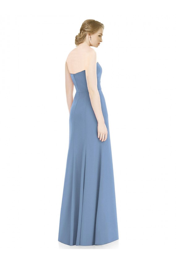 Comprare Blu polveroso Stile sirena Innamorato Chiffona Lunga Abiti da damigella donore