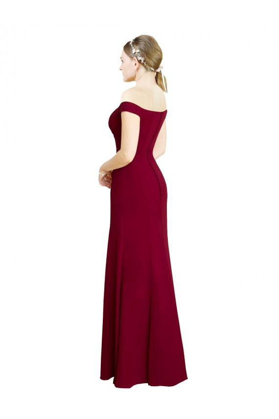 Comprare Borgogna Stile sirena Chiffona Lunga Abiti da damigella donore / Abiti da ballo