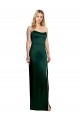 Comprare Cacciatore verde Linea A Scoop Senza spalline Raso Elastico Lunga Formali Abiti da damigella donore / Abiti da sera / Abiti da ballo