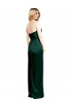 Comprare Cacciatore verde Linea A Scoop Senza spalline Raso Elastico Lunga Formali Abiti da damigella donore / Abiti da sera / Abiti da ballo