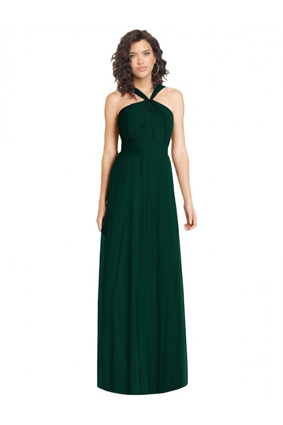 Comprare Evergreen Linea A Capestro Chiffona Lunga Abiti da damigella donore