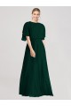 Comprare Evergreen Linea A Girocollo Chiffona Lunga Abiti da damigella donore