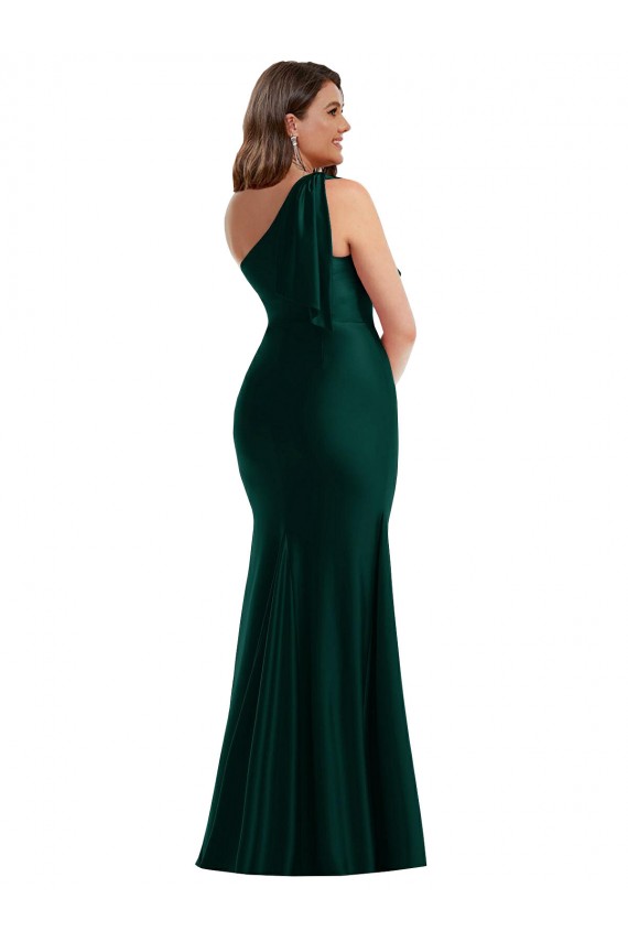 Comprare Evergreen Stile sirena Una spalla Raso Setoso Lunga Formali Abiti da damigella donore / Abiti da sera / Abiti da ballo