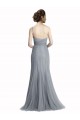 Comprare Grigio ardesia Stile sirena Una spalla Tulle Lunga Abiti da damigella donore