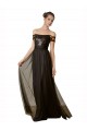 Comprare Nero Linea A Tulle Paillettes Lunga Abiti da damigella donore