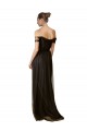 Comprare Nero Linea A Tulle Paillettes Lunga Abiti da damigella donore