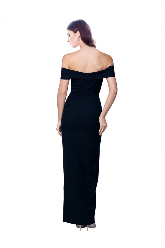 Comprare Nero Stile sirena Crespo Elastico Lunga Formali Abiti da damigella donore / Abiti da sera / Abiti da ballo