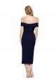 Comprare Blu marino scuro Stile sirena Midi Crespo Elastico Corto Abiti da damigella donore / Abiti da sera / Abiti da cocktail
