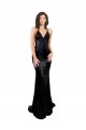 Comprare Nero Stile sirena Scollatura a V Paillettes Lunga Formali Abiti da damigella donore / Abiti da sera / Abiti da ballo