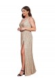 Comprare Oro Linea A Scollatura a V Paillettes Lunga Formali Abiti da damigella donore / Abiti da sera / Abiti da ballo