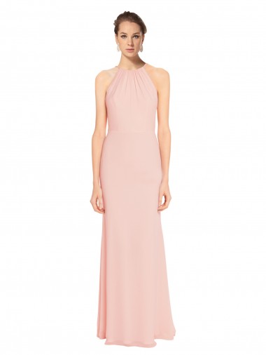 Comprare Rosa 114 Linea A Sottili Capestro Chiffona Lunga Abiti da damigella donore