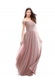 Comprare Rosa 147 Linea A Chiffona Pizzo Lunga Abiti da damigella donore