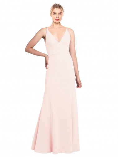 Comprare Rosa Linea A Alto Collo Crespo Elastico Lunga Formali Abiti da damigella donore / Abiti da sera / Abiti da ballo
