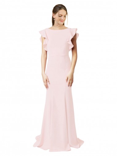 Comprare Rosa Stile sirena Collo Gioiello Sweep treno Crespo Elastico Lunga Abiti da damigella donore / Abiti da ballo
