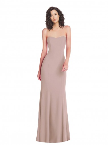 Comprare Rosa polveroso Stile sirena Innamorato Crespo Elastico Lunga Formali Abiti da damigella donore / Abiti da sera / Abiti da ballo