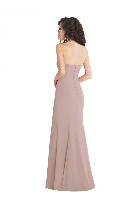 Comprare Rosa polveroso Stile sirena Innamorato Crespo Elastico Lunga Formali Abiti da damigella donore / Abiti da sera / Abiti da ballo