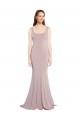 Comprare Rosa polveroso Stile sirena Scoop Crespo Elastico Lunga Formali Abiti da damigella donore / Abiti da sera / Abiti da ballo