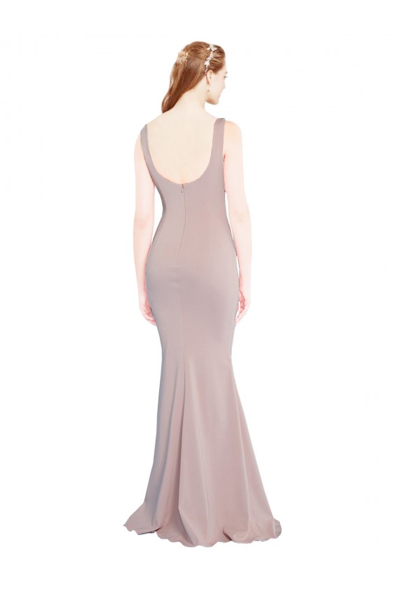 Comprare Rosa polveroso Stile sirena Scoop Crespo Elastico Lunga Formali Abiti da damigella donore / Abiti da sera / Abiti da ballo