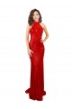 Comprare Rosso Stile sirena Capestro Alto Collo Paillettes Lunga Formali Abiti da damigella donore / Abiti da sera / Abiti da ballo