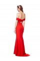 Comprare Rosso Stile sirena Crespo Elastico Lunga Formali Abiti da damigella donore / Abiti da sera / Abiti da ballo