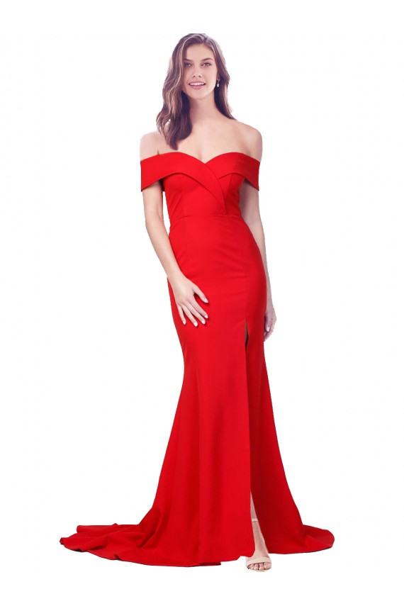 Comprare Rosso Stile sirena Innamorato Crespo Elastico Lunga Formali Abiti da damigella donore / Abiti da sera / Abiti da ballo