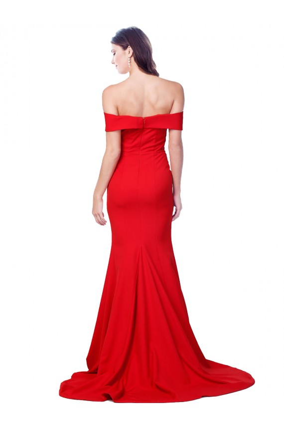 Comprare Rosso Stile sirena Innamorato Crespo Elastico Lunga Formali Abiti da damigella donore / Abiti da sera / Abiti da ballo