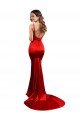 Comprare Rosso Stile sirena Innamorato Raso Elastico Lunga Formali Abiti da damigella donore / Abiti da sera / Abiti da ballo