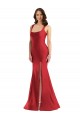 Comprare Rosso Stile sirena Piazza Raso Setoso Lunga Formali Abiti da damigella donore / Abiti da sera / Abiti da ballo
