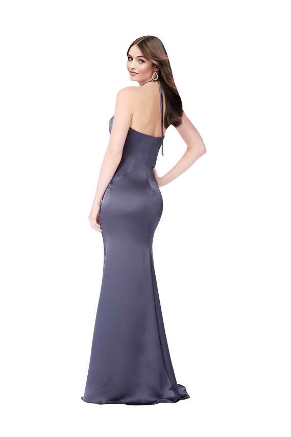 Comprare Stile sirena Capestro Raso Setoso Lunga Formali Abiti da damigella donore / Abiti da sera / Abiti da ballo