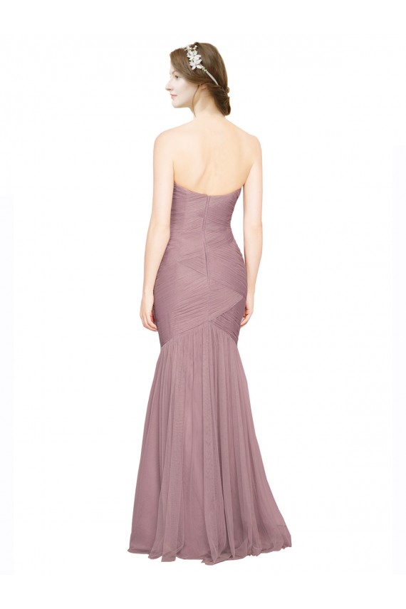 Comprare Stile sirena Innamorato Tulle Lunga Abiti da damigella donore
