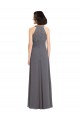 Comprare Stormy Silver Linea A Capestro Chiffona Pizzo Lunga Abiti da damigella donore