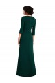Comprare Verde Scuro Tromba Scollatura a V Spandex Lunga Formali Abiti da damigella donore / Abiti da sera / Abiti da ballo