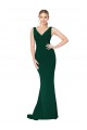 Comprare Verde mezzanotte Stile sirena Alto Collo Crespo Elastico Lunga Formali Abiti da damigella donore / Abiti da sera / Abiti da ballo