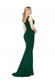 Comprare Verde mezzanotte Stile sirena Alto Collo Crespo Elastico Lunga Formali Abiti da damigella donore / Abiti da sera / Abiti da ballo