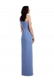 Comprare Windsor Blu Linea A Collo Gioiello Chiffona Lunga Abiti da damigella donore