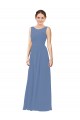 Comprare Windsor Blu Tubino Illusione Innamorato Chiffona Lunga Abiti da damigella donore