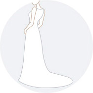 Comprare Coda a strascico cappella Abiti da sposa