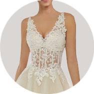 Comprare Scollatura a V Abiti da sposa